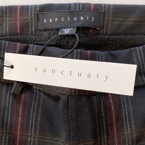 Anthropologie x Sanctuary Runway Leggings Red Edge Stewart Tartan - Picture 5 of 5